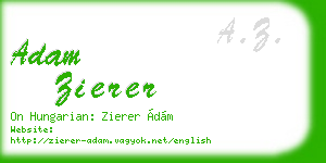 adam zierer business card